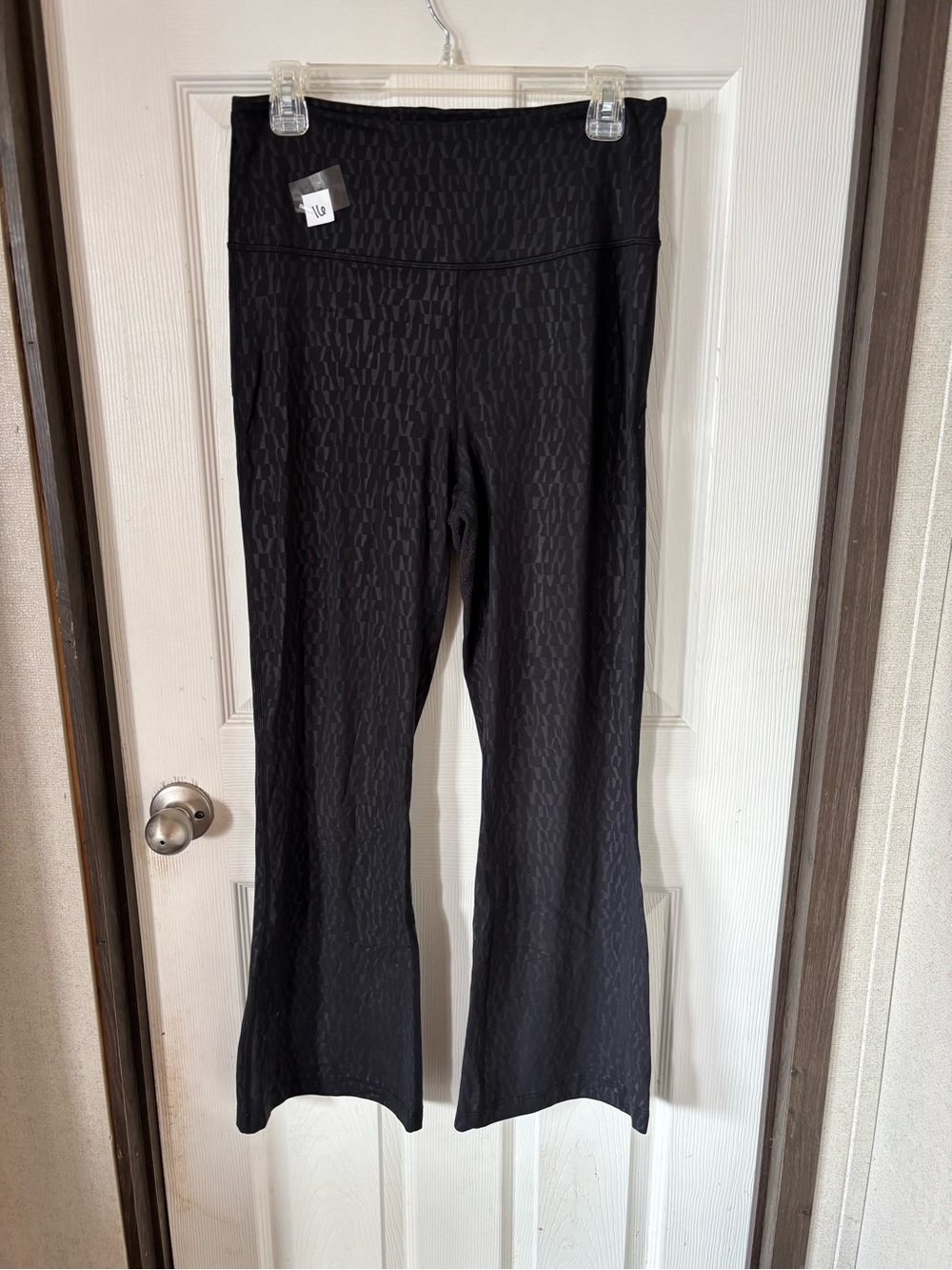 lululemon athletica Black Textured Flare Leggings